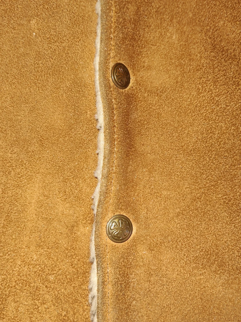 Men's Suede Vest in Camel